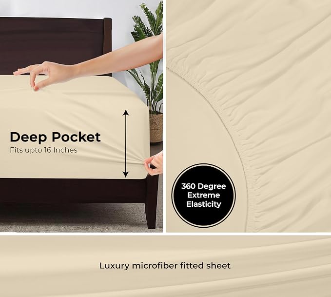 Royale Linens Fitted Sheet Queen - Image 3