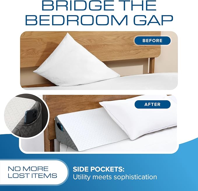 Kolbs Bed Wedge Pillow for Headboard Gap | Bed Gap Filler | Modern Stylish - Image 4