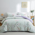 BOLINLIVING Floral Duvet Cover Full Size 3 Pieces, Flower Duvet Cover by BOLINLIVING