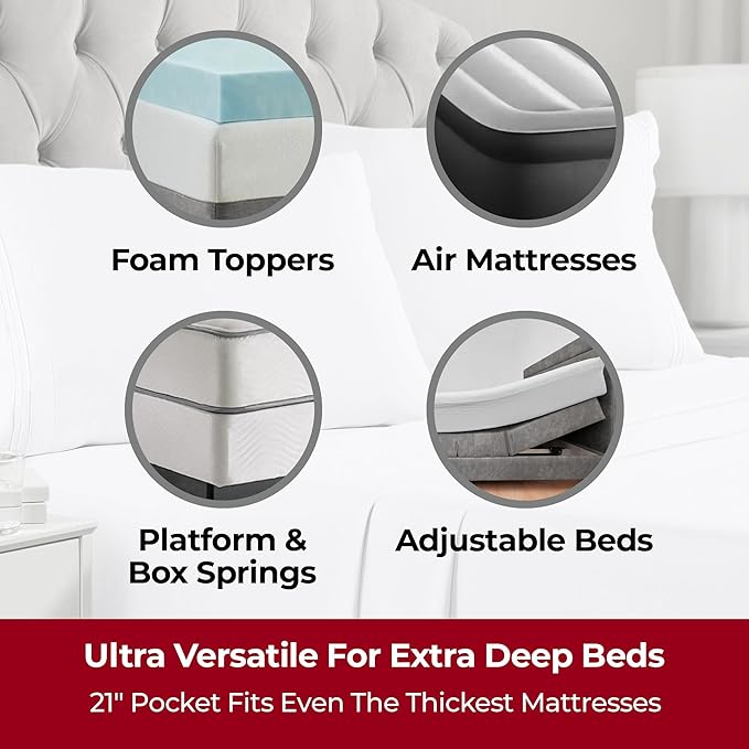 Mellanni Extra Deep Queen Sheets - Image 2