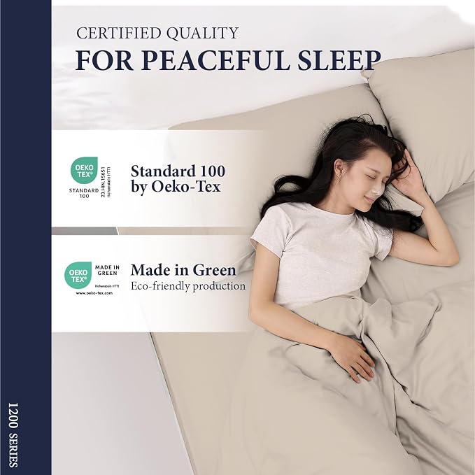 100% Egyptian Cotton Pillow Cases Standard/Queen Size Set of 2 - Image 5