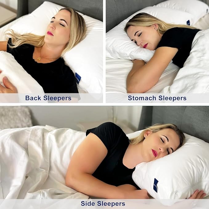 ACCURATEX Pillows Queen Size Set of 2, Hybrid Shredded Memory Foam Pillow - Image 7