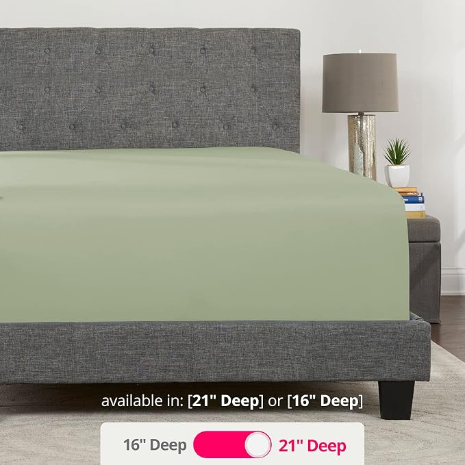 California King Fitted Sheet Deep Pocket – Cal King Fitted Sheet Only – 21” Cal - Image 3