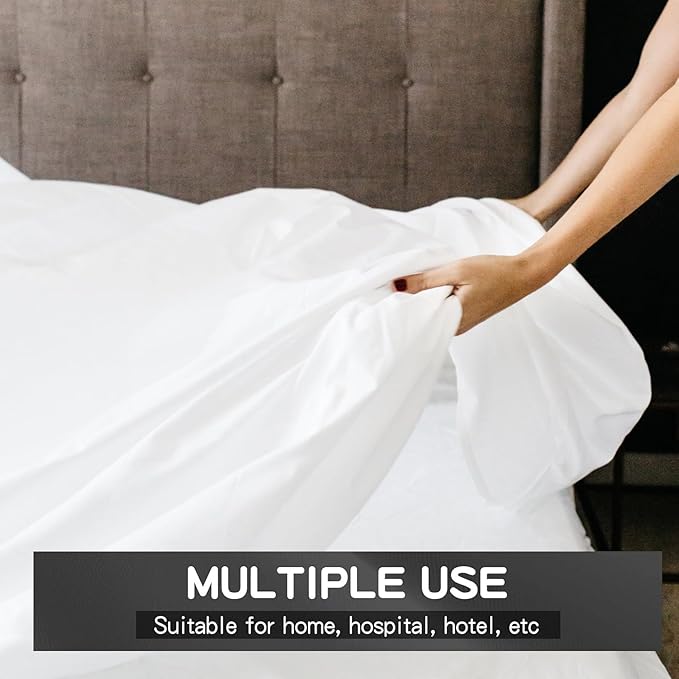 Mattress-Homes Twin XL Size Flat Sheet Only Cotton 100% Egyptian Cotton Top Bed - Image 2