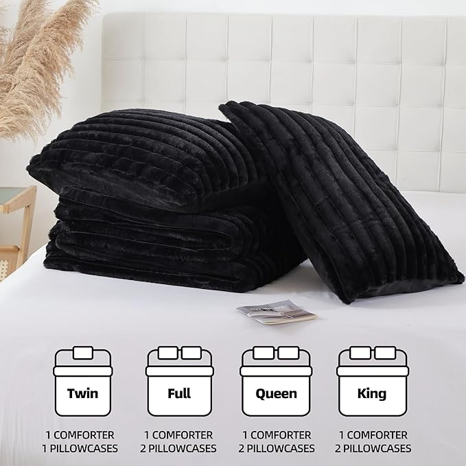 Smoofy Fluffy Queen Comforter Set 3 Pieces - Image 7