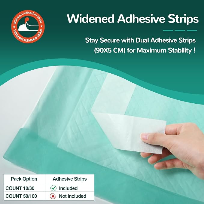 MILDPLUS Bed Pads with Adhesive Strips 30''X36'', Kids and Pet - Image 2
