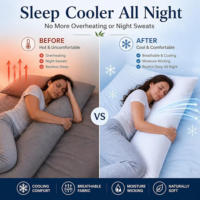 evoLive Rayon derived from Bamboo Material Cooling Breathable Pillow - Image 3
