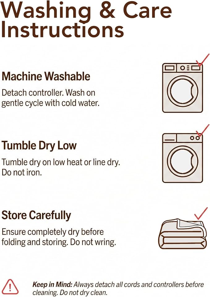 Homemate Electric Heated Blanket Full Size - Image 7