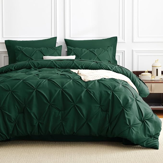 CozyLux California King Comforter Set Emerald Green - Image 8