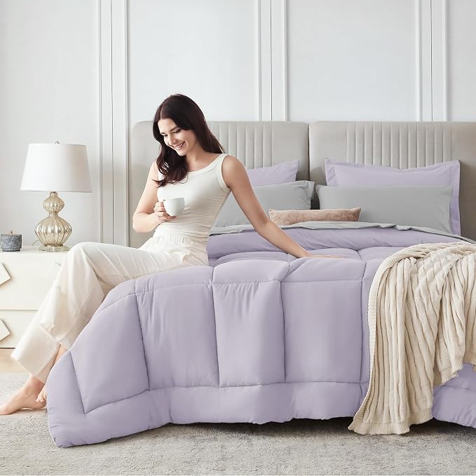 Sasttie King Size Comforter Set, 7 Pieces Bed in a Bag King, Complete Bedding - Image 9