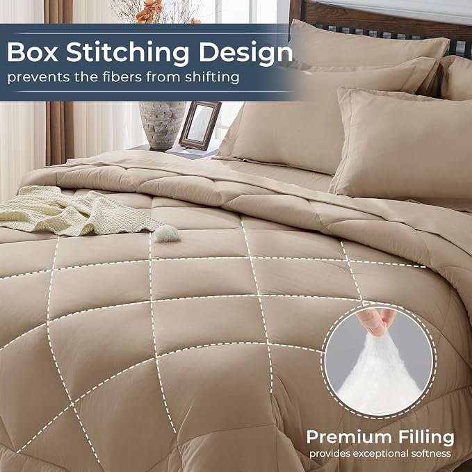 HEVUMYI Khaki Queen Comforter Set - Image 4