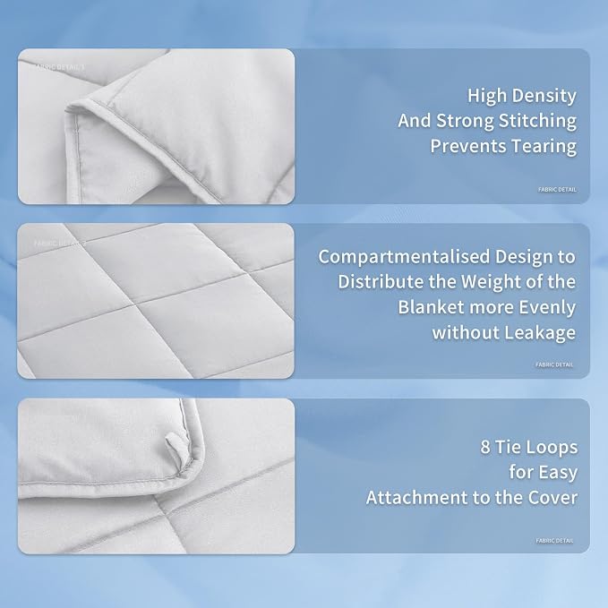 Topcee Weighted Blanket Soft Cooling Heavy Blanket Sleeping, Apply to 240-260 - Image 5