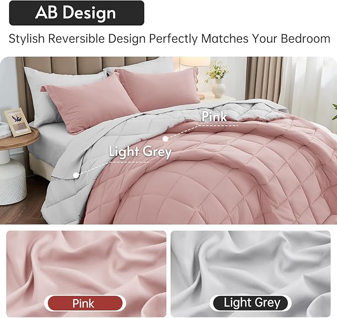 MUXHOMO 5 Pieces Twin XL Comforter Set, Reversible Bed in a Bag Twin XL Size - Image 3