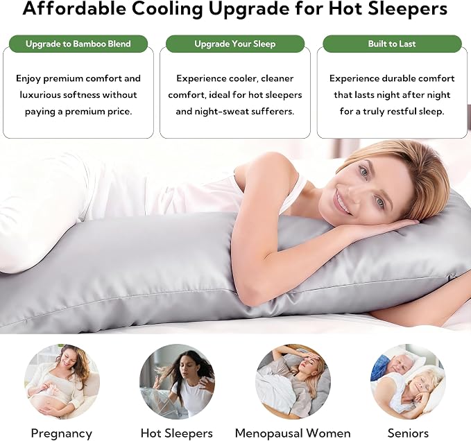 MR&HM Cooling Body Pillow Case 20"x54", Body Pillow Cover - Image 4