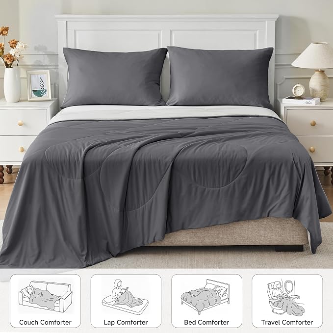 HOMFINE Cooling Comforter King Size, Japanese Double-Sided Cold Tech Fabric - Image 6