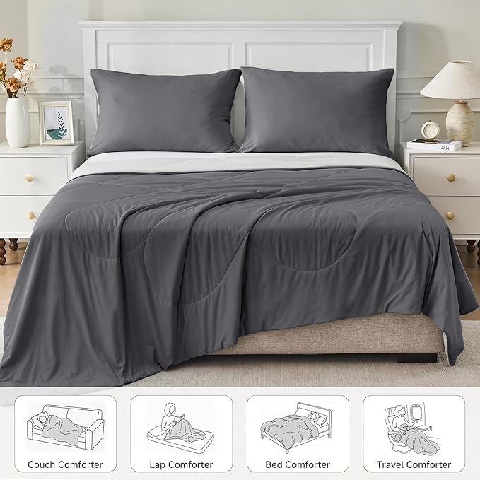 HOMFINE Cooling Comforter Japanese Double-Sided Cold Tech Fabric Cooling Blanket - Image 6