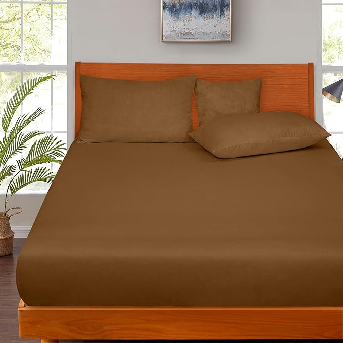 ROYALE LINENS 300 Thread Count 100% Long Staple Combed Cotton Fitted Sheet - Image 8