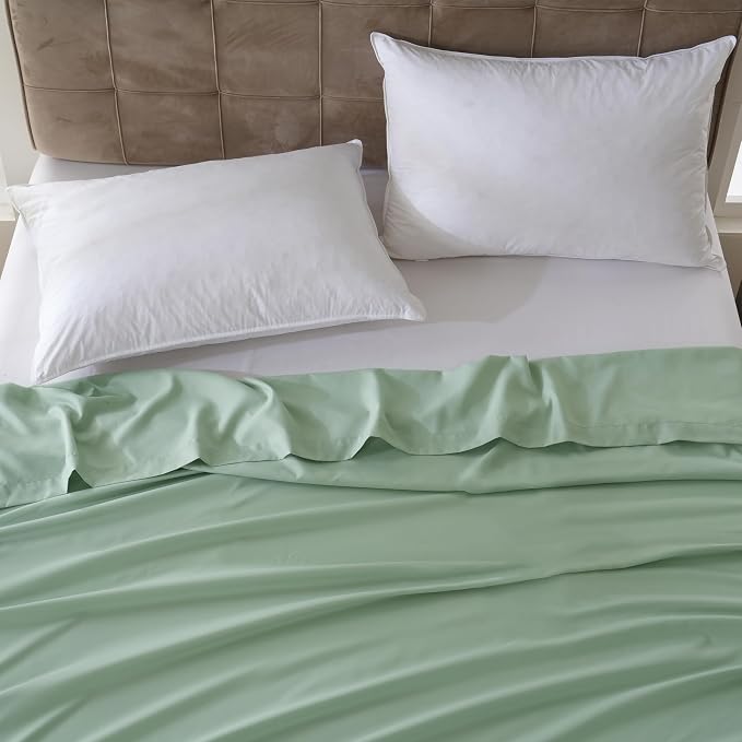 ZPECC Full Flat Sheet Only 1 Pack, Durable Sage Green Top Bed Sheets - Image 7