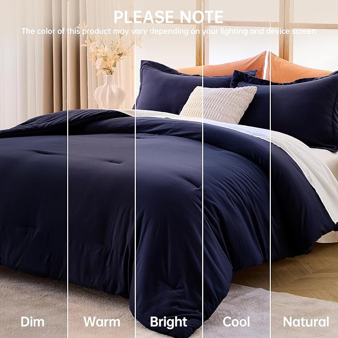 MUXHOMO King Size Comforter Set, All Season Ultra Soft Down Alternative Bedding - Image 9