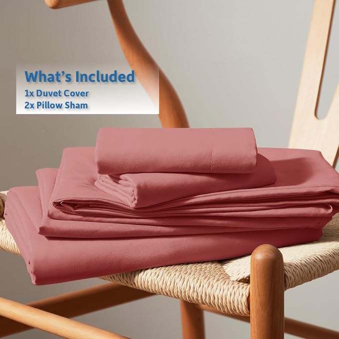 Nestl Pink Clay California King Duvet Cover Sets - Image 9