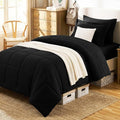 CozyLux Twin XL Comforter Set Black by CozyLux