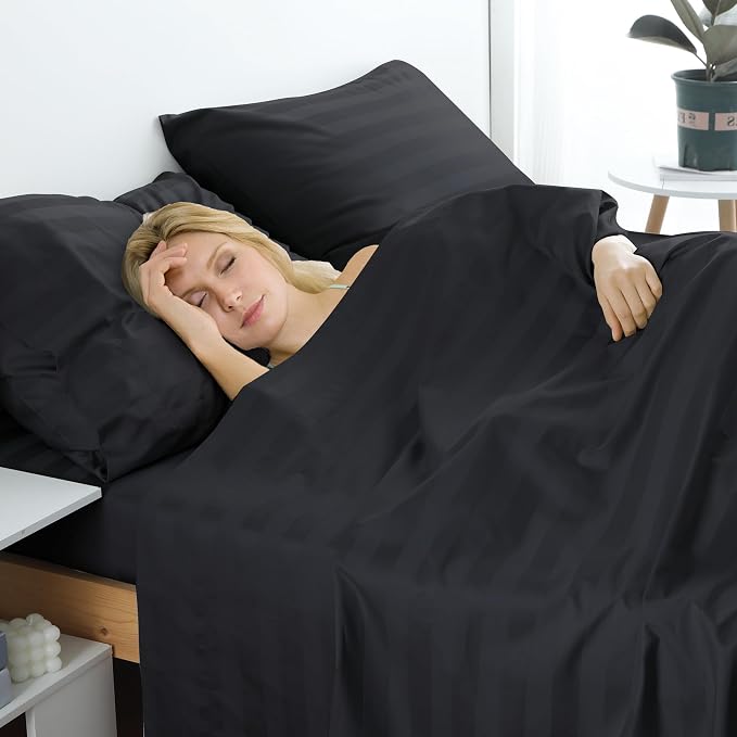 Cotton Cal King Flat Sheet Only, 600 Thread Count 100% Egyptian Cotton Top - Image 6