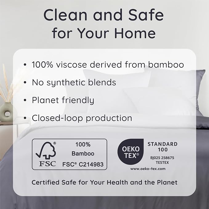 Bambaw 100% Viscose Derived from Bamboo Sheet Set Full Size – 4pcs Cooling - Image 6
