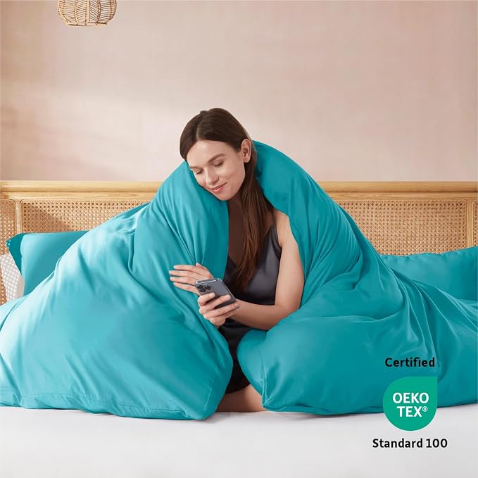 Nestl Teal California King Duvet Cover Sets - Image 3