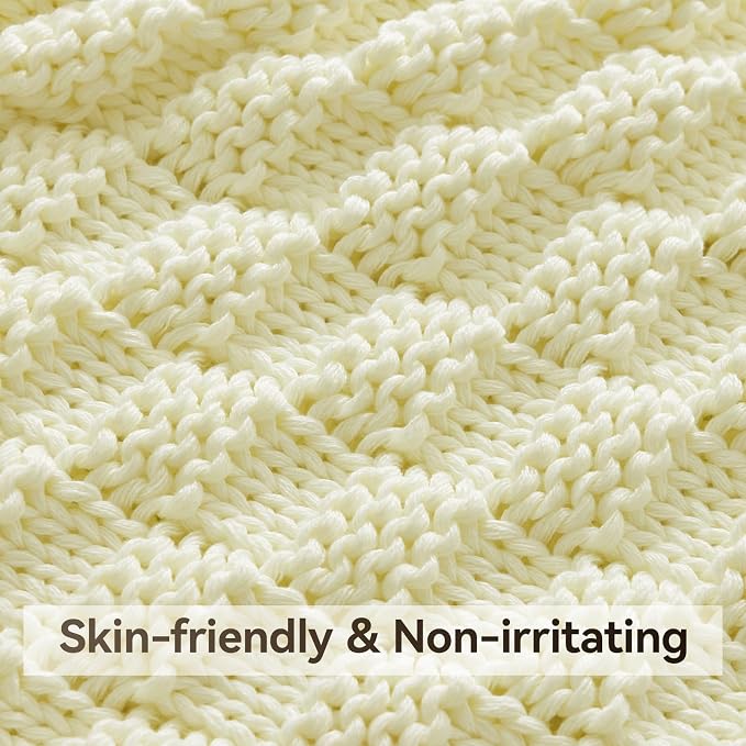 Knitted Weighted Blanket for Adult, No Beads Heavy Blanket 48” x 72'' 15lbs - Image 4
