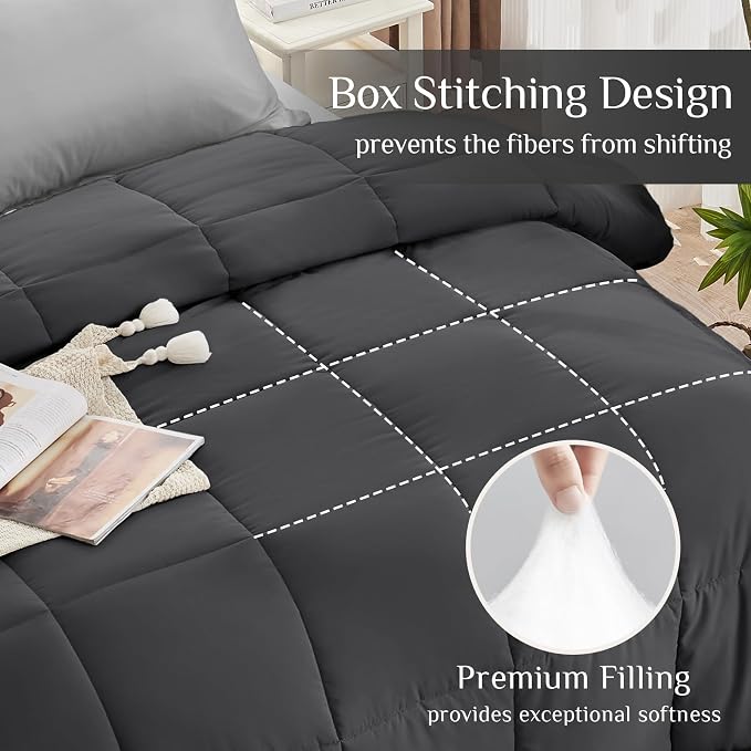 JOLLYVOGUE Queen Comforter Set, Ultra-Soft Bed in a Bag Queen Size 7 Pieces - Image 3
