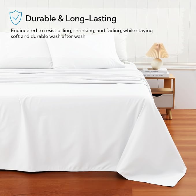 Cotton Flat Sheets Only, 600 TC 100% Cotton Flat Sheet Top Sheet Only, Twin - Image 5