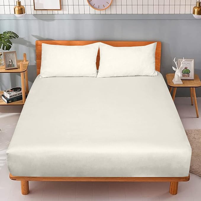 ROYALE LINENS 300 Thread Count 100% Long Staple Combed Cotton Fitted Sheet Full - Image 9