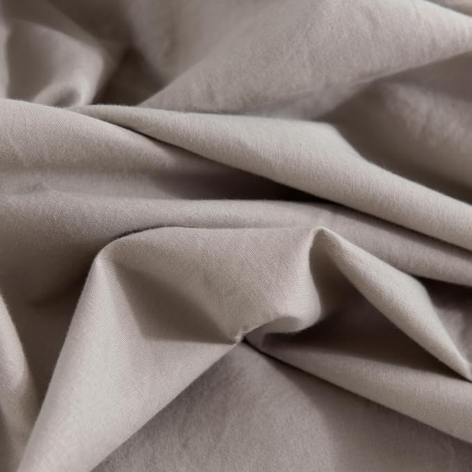 NEXHOME PRO Duvet Cover Set Kids Twin Size Linen Look Textured Organic Natural - Image 8