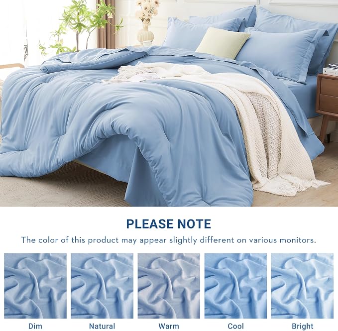 MUXHOMO 5 Pieces Twin XL Comforter Set, Soft Bed in a Bag Twin XL Size - Image 7