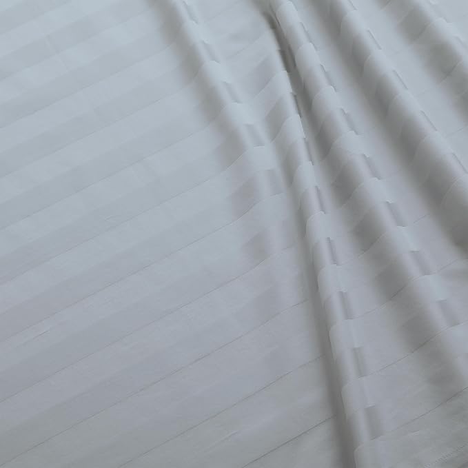 Flat Sheet Only Queen Size, 400 TC 100% Egyptian Cotton Flat Sheet Striped - Image 4