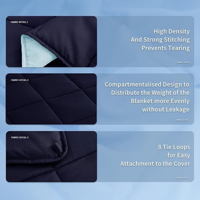 Topcee Weighted Blanket for Adults Queen Size Soft Cooling Heavy Blanket - Image 7
