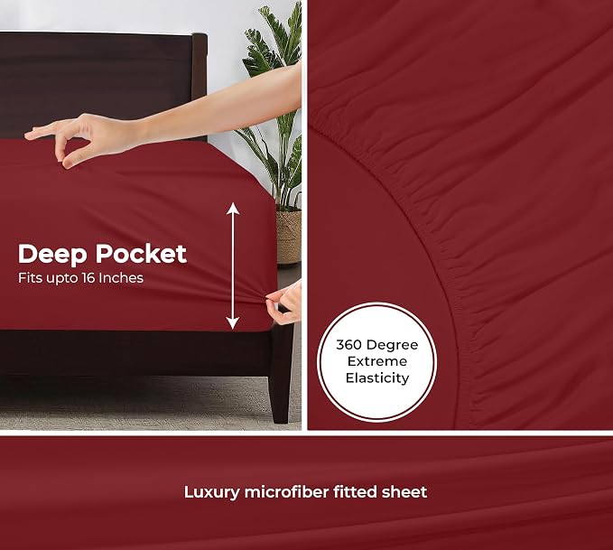 Royale Linens Fitted Sheet Queen - Image 3