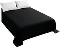 Sfoothome Twin Flat Sheet Black Top Sheet, Premium Hotel 1-Piece, Luxury and by Sfoothome