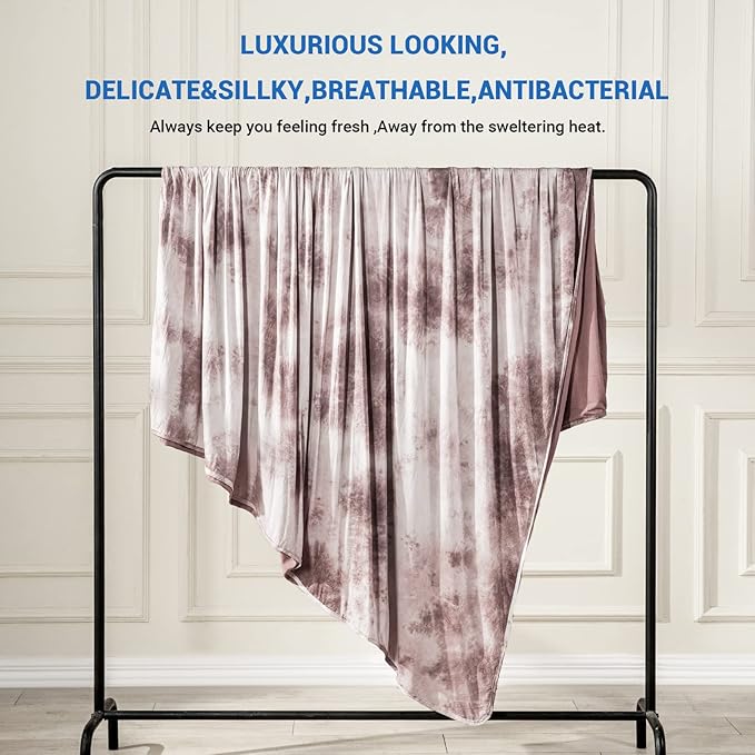 Topcee Cooling Blanket for Hot Sleepers Decorative Tie Dye, Absorbs Heat to - Image 4