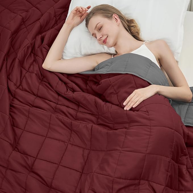 Weighted Blanket for Adults 12lbs, Twin Full Size Cooling Heavy Throw Blanket by BETU