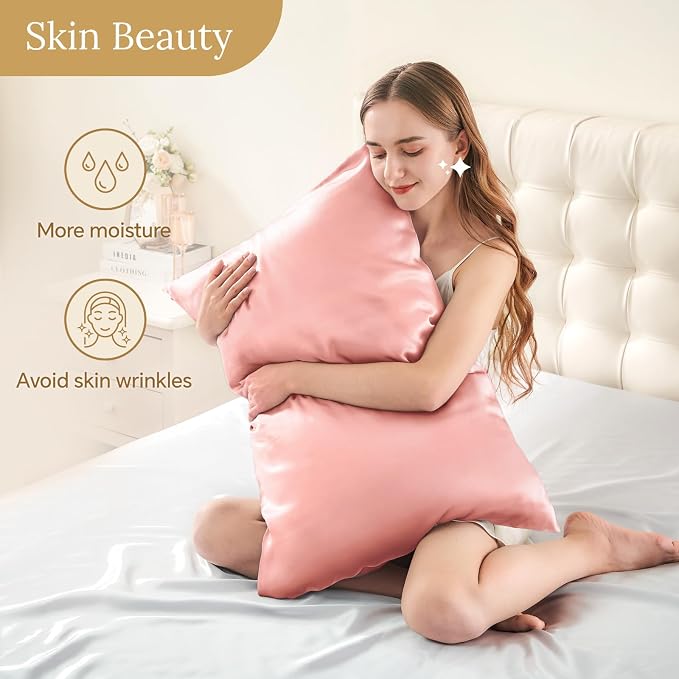 INFIIXSO Silk Pillow Cases 2 Pack Standard Size, Ultra Smooth & Soft Mulberry - Image 4