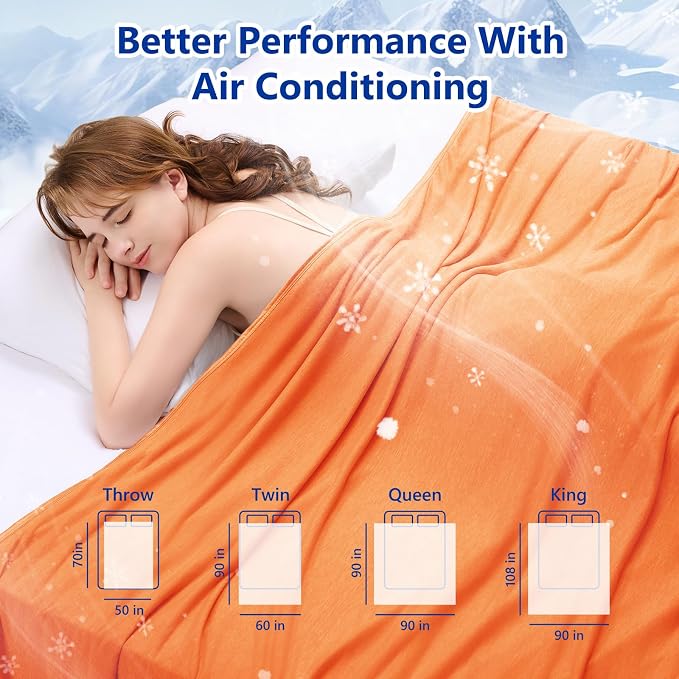TOPCEE Cooling Blanketfor Night Sweats Absorbs Heat to Keep Adults, Children - Image 7