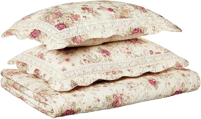 Greenland Home Antique Rose 100% Cotton Heirloom-Quality Quilt Set, 2-Piece - Image 9