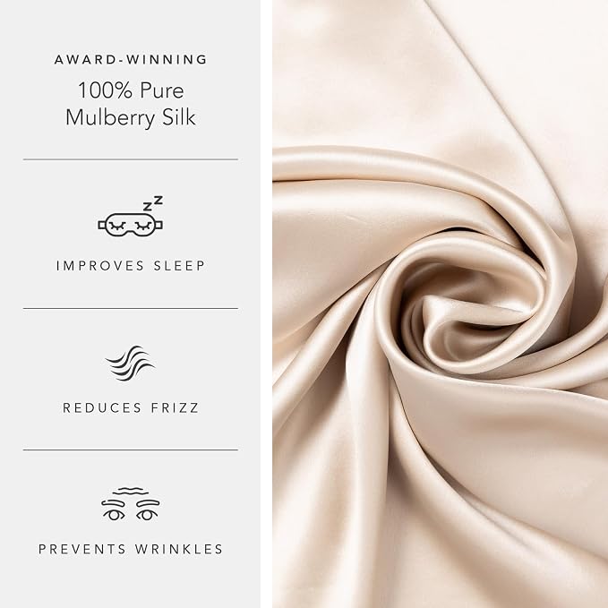 Fishers Finery 30mm 100% Pure Mulberry Silk Pillowcase Set, Quality Tested - Image 5