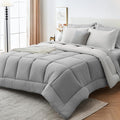 Sasttie Oversized Queen Comforter Set, 7 Pieces Reversible Bed in a Bag by SASTTIE
