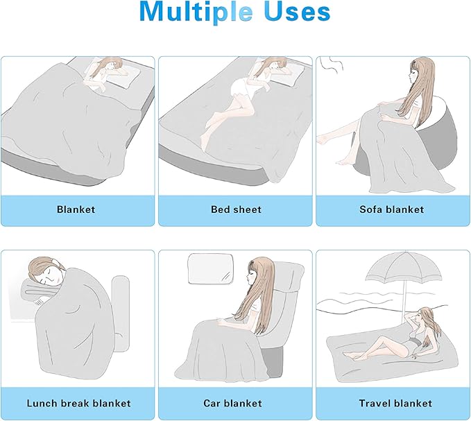 AmyHomie Cooling Blanket, 100% Rayon Derived from Bamboo, Cool Summer Blanket - Image 6