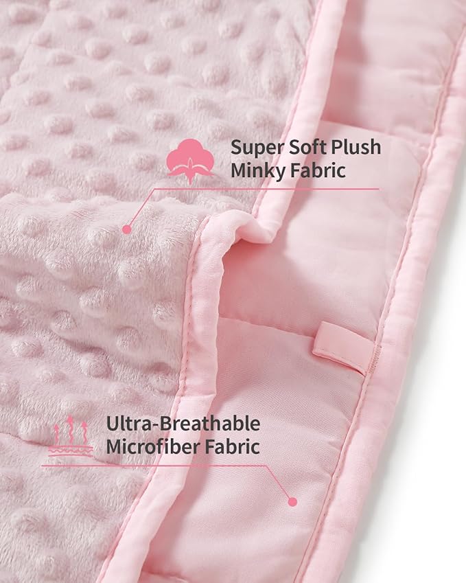 Mr. Sandman Weighted Blanket for Adults, Minky Dots Heavy Blanket for Woman - Image 4