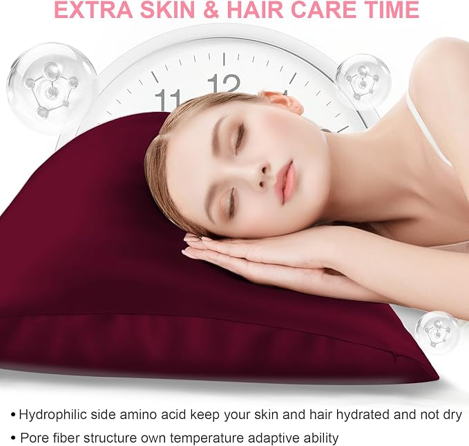 Silk Pillow Cases 2 Pack Queen Size - Image 3