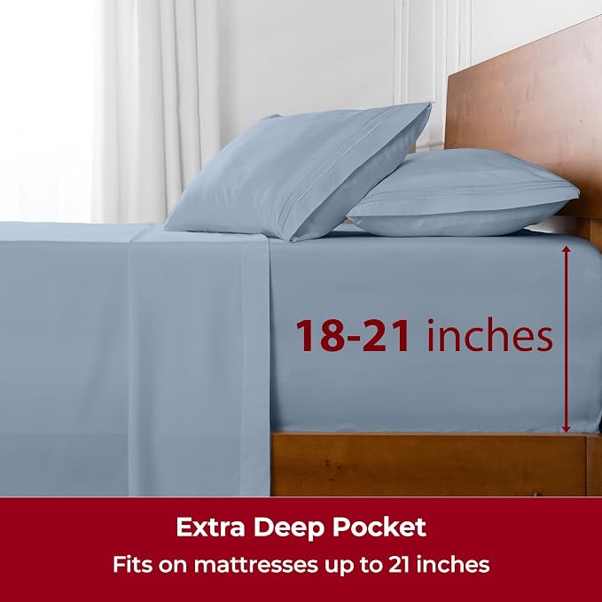 Mellanni Extra Deep Split King Sheets - Image 6