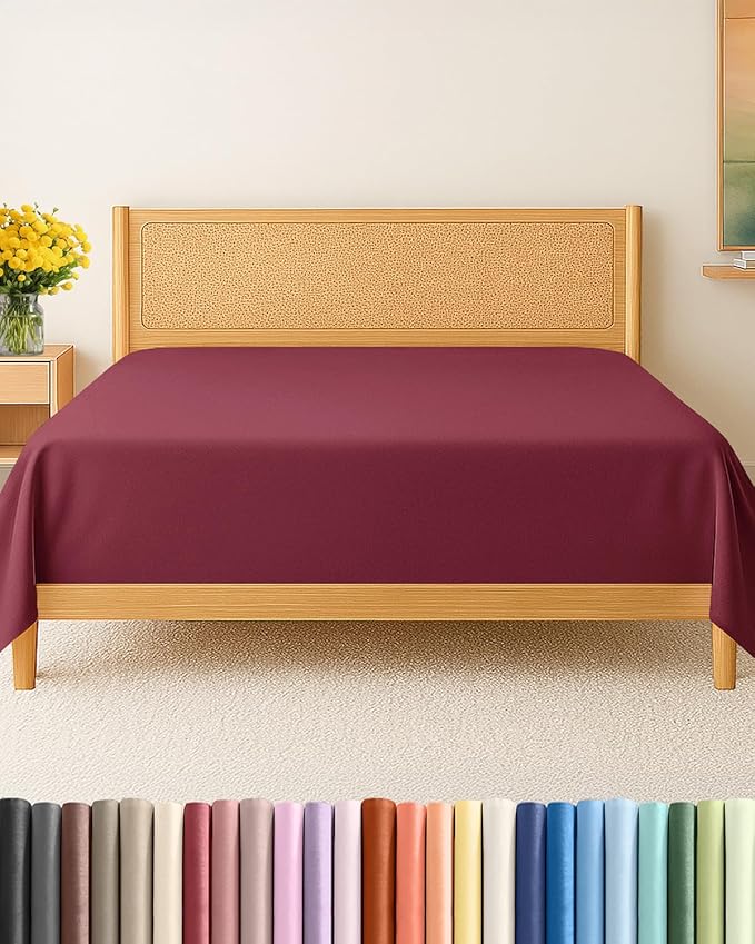 Cal King Size Flat Sheet by CGKUnlimited